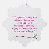 Rosa Weiß Grün Elegant Ornament Karte (Rückseite)