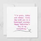 Rosa Weiß Grün Elegante Valentinerkarte Dankeskarte (Rückseite)