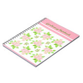 Rosa, Weiß, Grün-Spiral-Notebook, Rose Notizblock (Linke Seite)