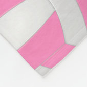 Rosa Weiß ihr I Liebe Volleyballspielzimmer Fleecedecke (Ecke)