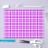 Rosa Weiß kariert Argyle-Muster Seidenpapier (Handwerk)