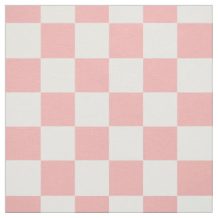 Rosa-weiß kariertes Gingham-Muster Stoff