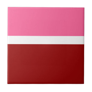 Rosa Weiß Marun Rot Farbbblock Fliese
