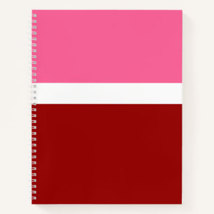 Rosa Weiß Marun Rot Farbbblock Notizblock