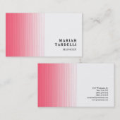Rosa Weiß Minimalistisch Elegant Schlicht Visitenkarte (Vorne/Hinten)