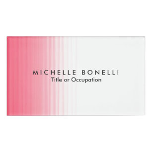 Rosa Weiß Minimalistisch Weibliche Schlicht Modern Namenschild
