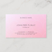 Rosa Weiß Modernes Template Elegantes Design Trend Visitenkarte (Rückseite)