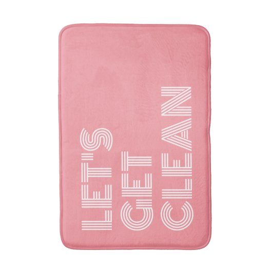 Rosa Weiß, sauber werden Badematte (Vorderseite Vertikal)