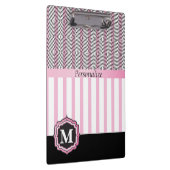 Rosa, weiß, schwarz klemmbrett (Rechts)