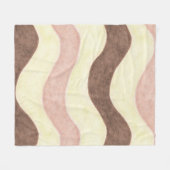 Rosa, Weiß und Braun Fleecedecke (Vorderseite (Horizontal))