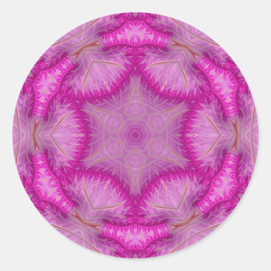 Rosa Weiß und eine Touch Braun ~ Runder Aufkleber (Vorderseite)