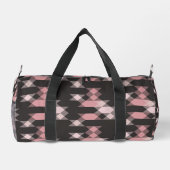 rosa weiß und grau geometrisch duffle bag (Rückseite)