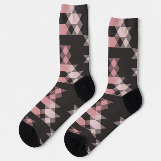 rosa weiß und grau geometrisch socken (Linkes Detail)