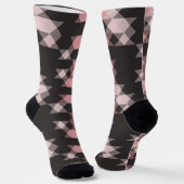 rosa weiß und grau geometrisch socken (Gewinkelt)