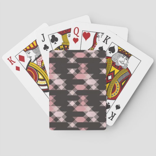 rosa weiß und grau geometrisch spielkarten (Rückseite)
