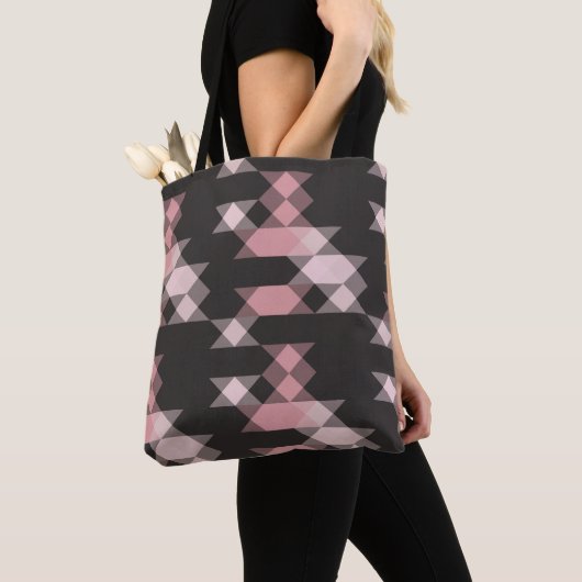 rosa weiß und grau geometrisch tasche (Von Nahem)