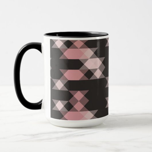 rosa weiß und grau geometrisch tasse (Links)