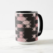 rosa weiß und grau geometrisch tasse (VorderseiteRechts)