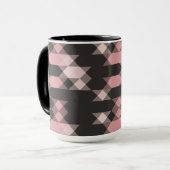 rosa weiß und grau geometrisch tasse (Vorderseite Links)