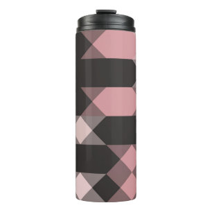 rosa weiß und grau geometrisch thermosbecher