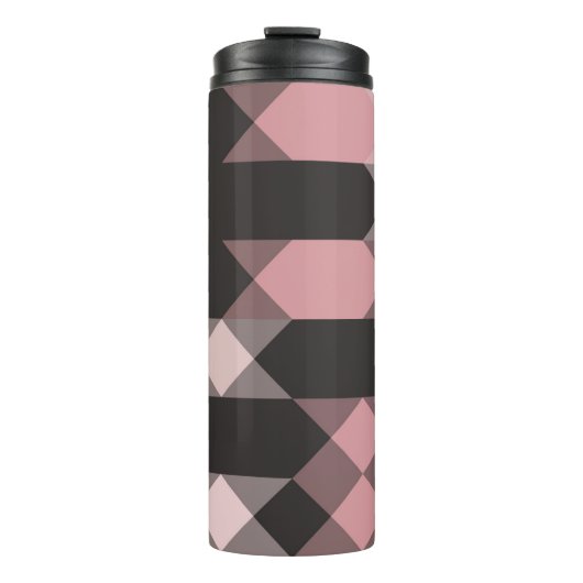 rosa weiß und grau geometrisch thermosbecher (Vorderseite)