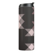 rosa weiß und grau geometrisch thermosbecher (Nach links gedreht)