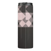 rosa weiß und grau geometrisch thermosbecher (Rückseite)