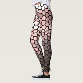 Rosa, Weiß und Grau Leggings