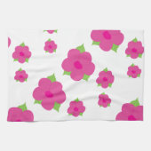 Rosa Weiß und grün Geschirrtuch (Horizontal)