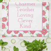 Rosa weiß und grün geschirrtuch (Gefaltet)