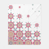 Rosa, weiß und Lila Aquarellfarben Blumendesign Fleecedecke (Vorderseite)
