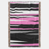 rosa weiß und schwarz abstrakt decke (Vorderseite Vertikal)