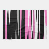 rosa weiß und schwarz abstrakt geschirrtuch (Horizontal)