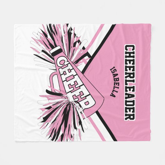 Rosa, Weiß und Schwarz - Für einen Chefleader 📣 Fleecedecke (Vorderseite (Horizontal))