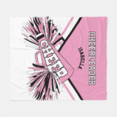 Rosa, Weiß und Schwarz - Für einen Chefleader 📣 Fleecedecke (Vorderseite (Horizontal))