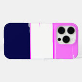 Rosa, Weiß und tiefblaue Streifen Case-Mate iPhone Hülle (Rückseite (Horizontal))