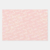 Rosa | weiß | Weihnachten Geschenkpapier Set (Vorderseite)