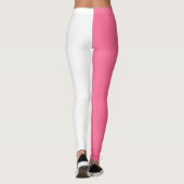 Rosa, weiß, zweifarbig gespalten leggings (Rückseite)