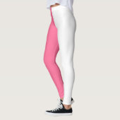 Rosa, weiß, zweifarbig gespalten leggings (Links)