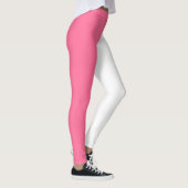 Rosa, weiß, zweifarbig gespalten leggings (Rechts)