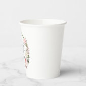 Rosa Weißblütenreste Sweet 16 Party Paper Cups Pappbecher (Links)