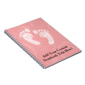 Rosa/weiße Baby-Abdrücke Notizblock (Rechte Seite)