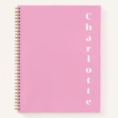 Rosa weiße Bezeichnung Notizblock (Vorderseite)