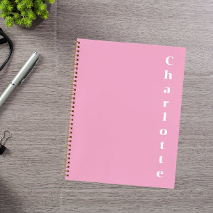 Rosa weiße Bezeichnung Notizblock