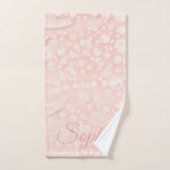 Rosa weiße Blasen Polka Punkte gürrisch Badhandtuch Set (Handtuch)