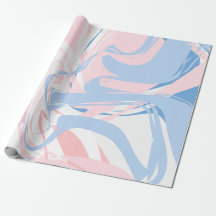 Rosa Weiße Blaue Marmor Wirbel Abstrakt Baby