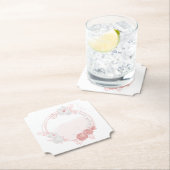 Rosa-weiße Blume botanische Hochzeit Untersetzer (Vor Ort)