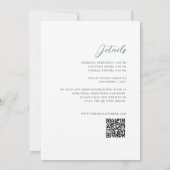 Rosa weiße Blume Einladung Hochzeit (Rückseite)