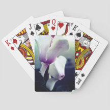 Rosa weiße Blume Foto Klassische Spielkarten