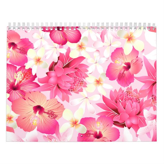 Rosa-weiße Blume Kalender (Titelbild)